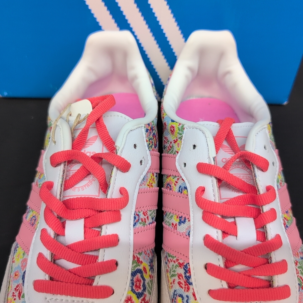 Adidas Samba OG x Liberty London Shoes Sneakers US 7 Pink Grey White JI0280 - Picture 6 of 13